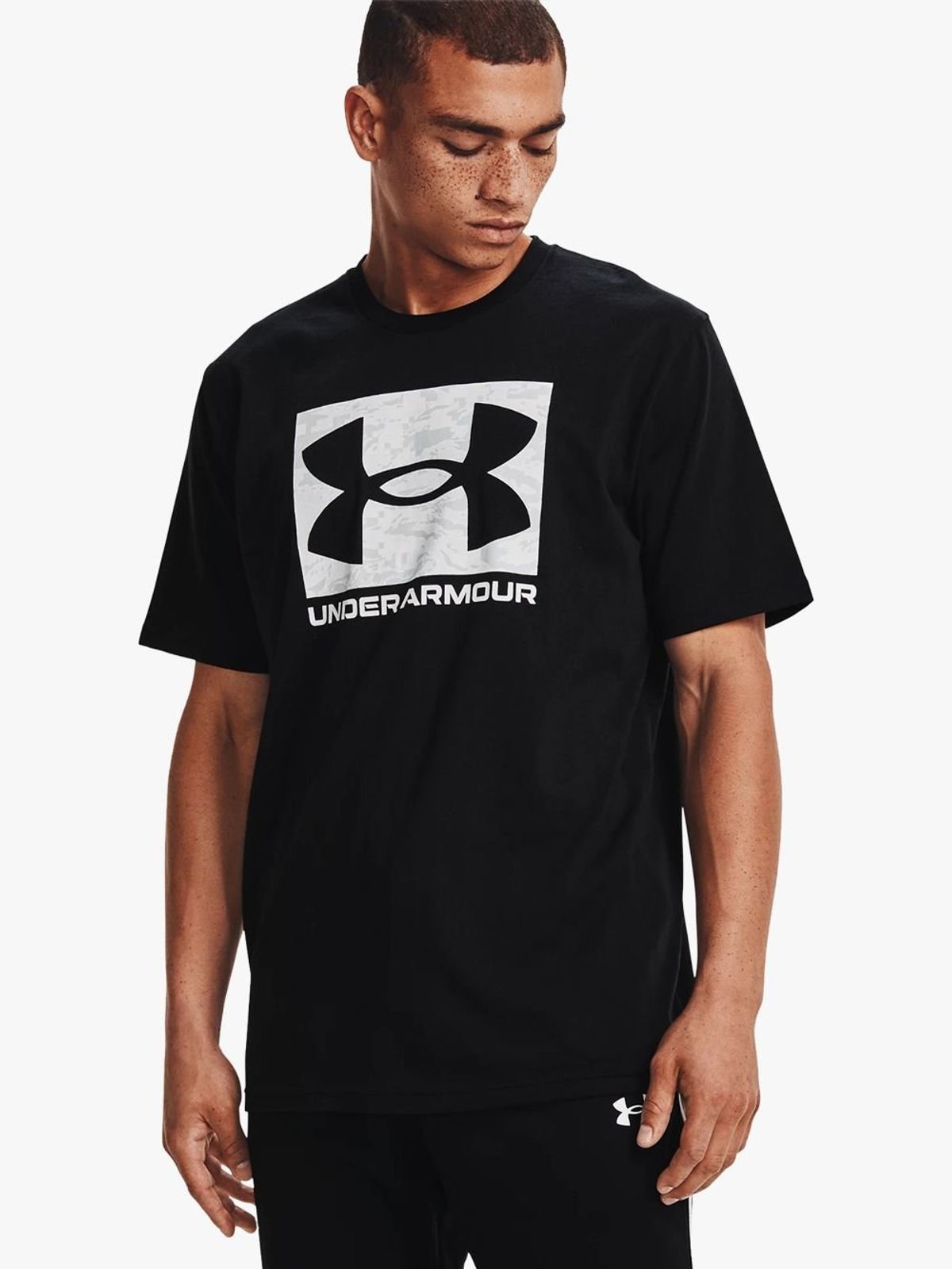 Under Armour Mens Abc Camo Boxed Logo Ss Black