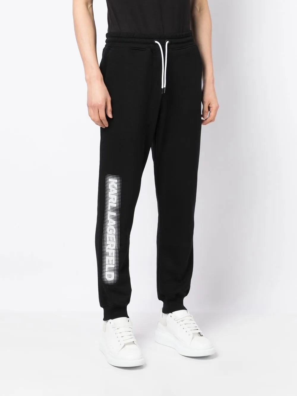 Karl Lagerfeld Mens Track Pants In Black & White