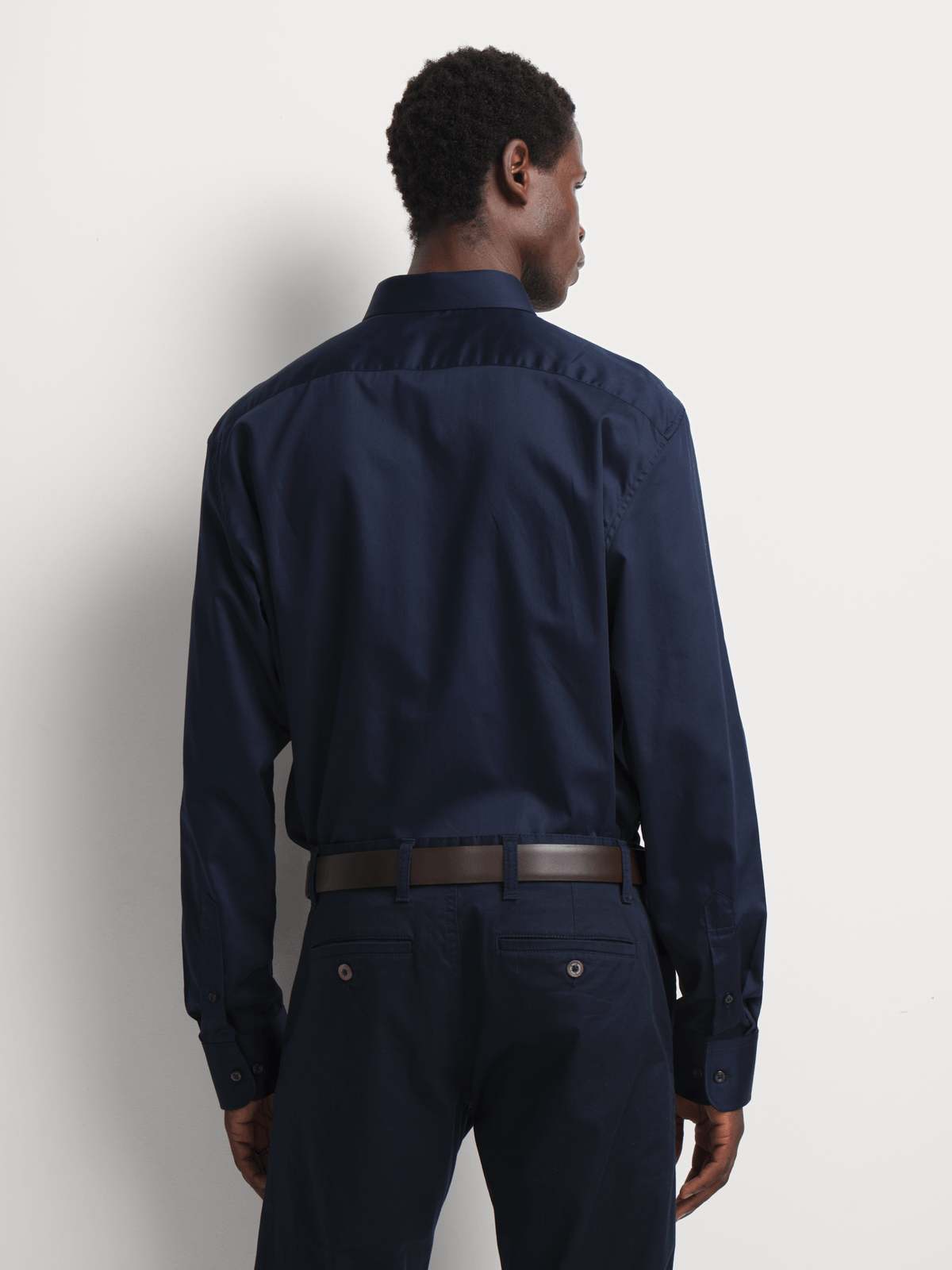 Polo Mens Custom Fit Greig Shirt In Dark Navy