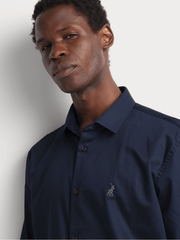 Polo Mens Custom Fit Greig Shirt In Dark Navy