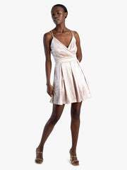 Sissy boy Ladies Mini Dress With Bodice In Champagne