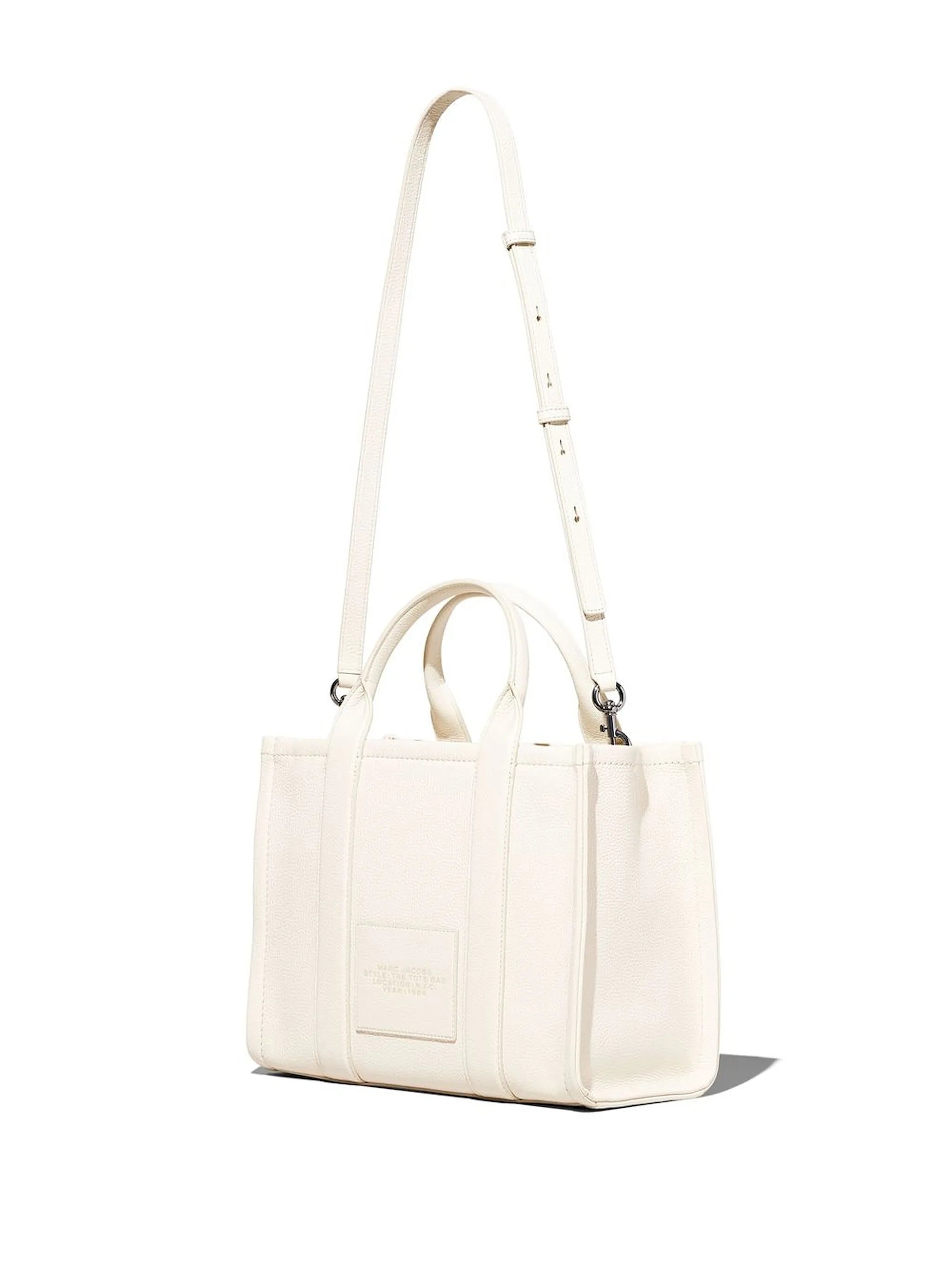 Marc Jacobs Womens Leather Medium Tote Bag In Cream
