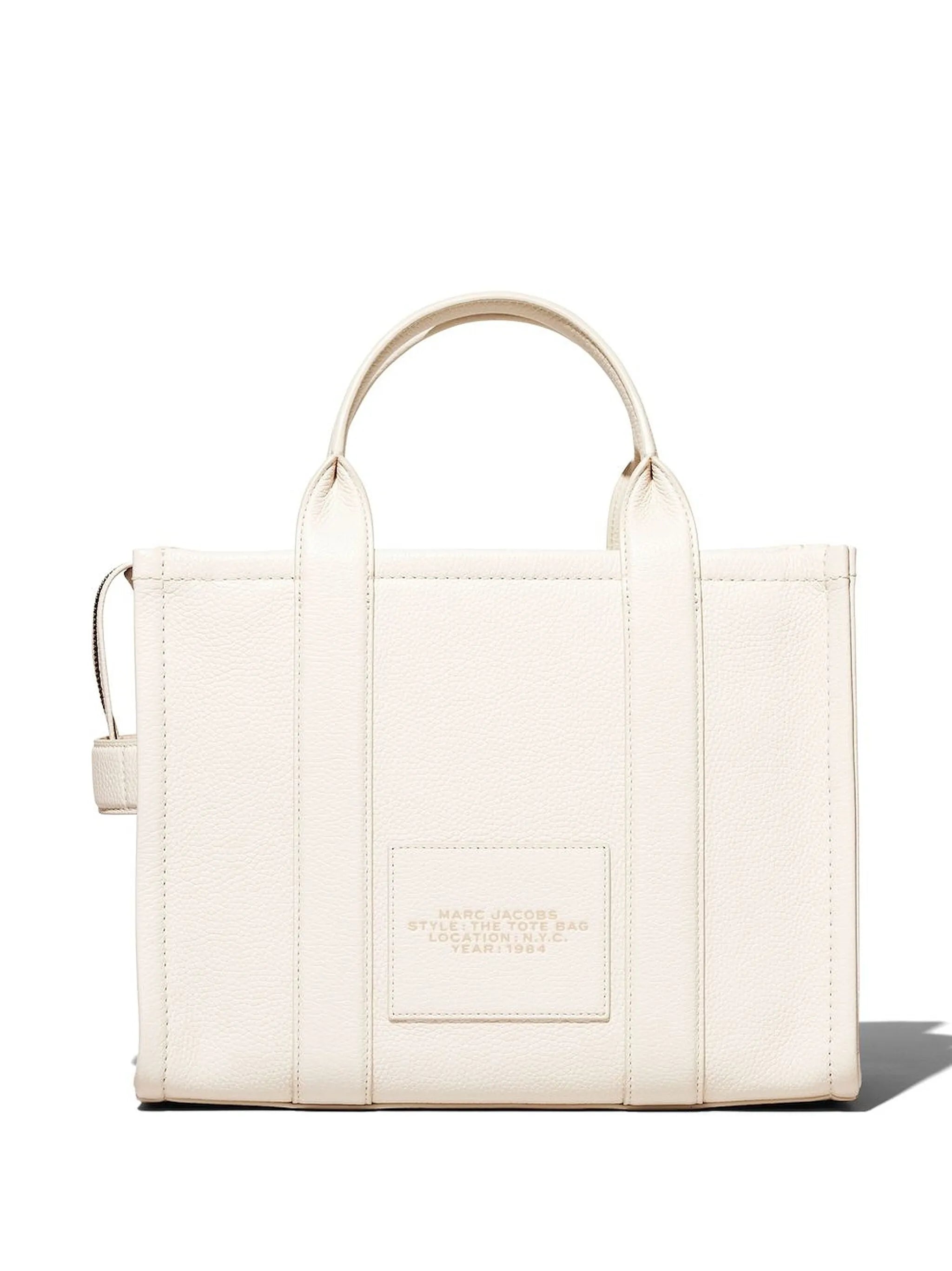 Marc Jacobs Womens Leather Medium Tote Bag In Cream