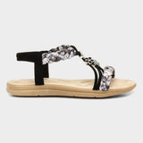 Foot Flex Ladies Sandals In Black