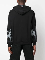 Vision Of Super Vs00478 Hoodie With Grey Flames Black