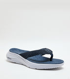 Skecher Mens Vapor Foam Sandal Strap In Navy