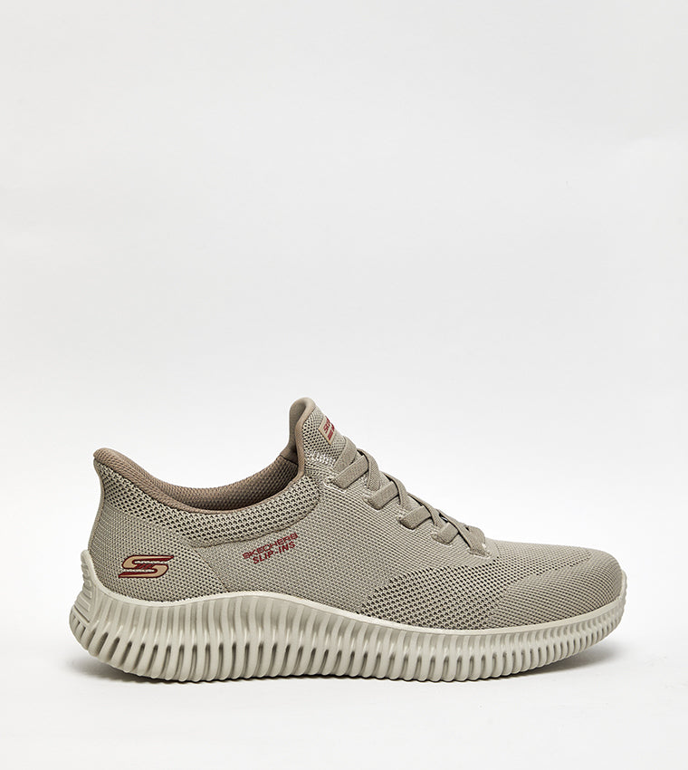 Skechers Mens Bobs Geo Lite Shoes In Taupe