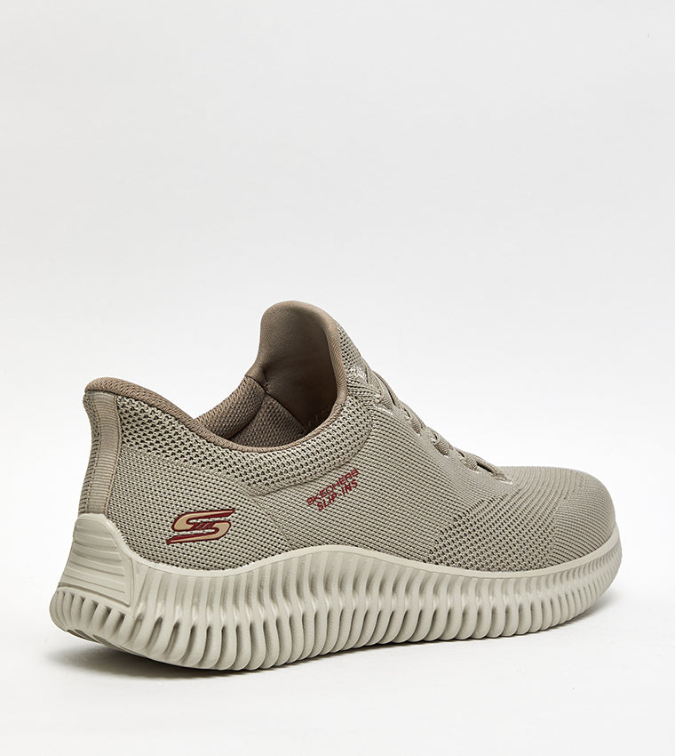 Skechers Mens Bobs Geo Lite Shoes In Taupe