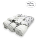 Mothers Choice 3 Piece Hooded Towels And 3 Piece Facecloths In Grey
