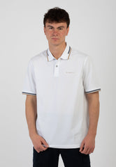Bugatti 8150 75031C Mens White Short Sleeve Polo
