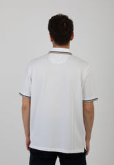 Bugatti 8150 75031C Mens White Short Sleeve Polo