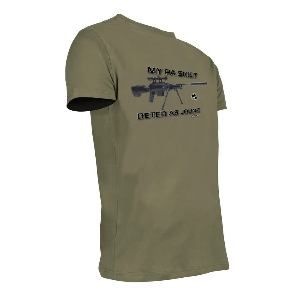 Sniper Mens My Pa T-Shirt In Khaki