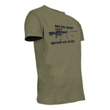 Sniper Mens My Pa T-Shirt In Khaki
