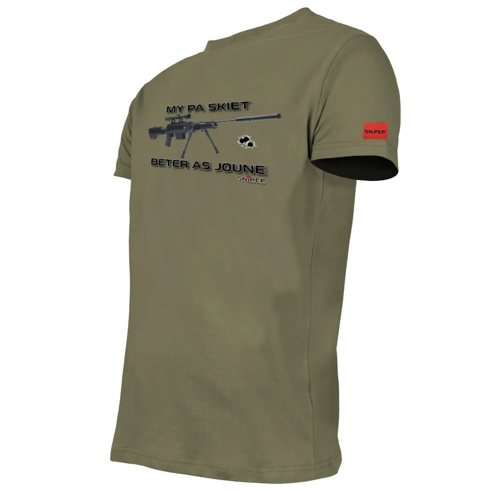 Sniper Mens My Pa T-Shirt In Khaki