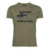 Sniper Mens My Pa T-Shirt In Khaki