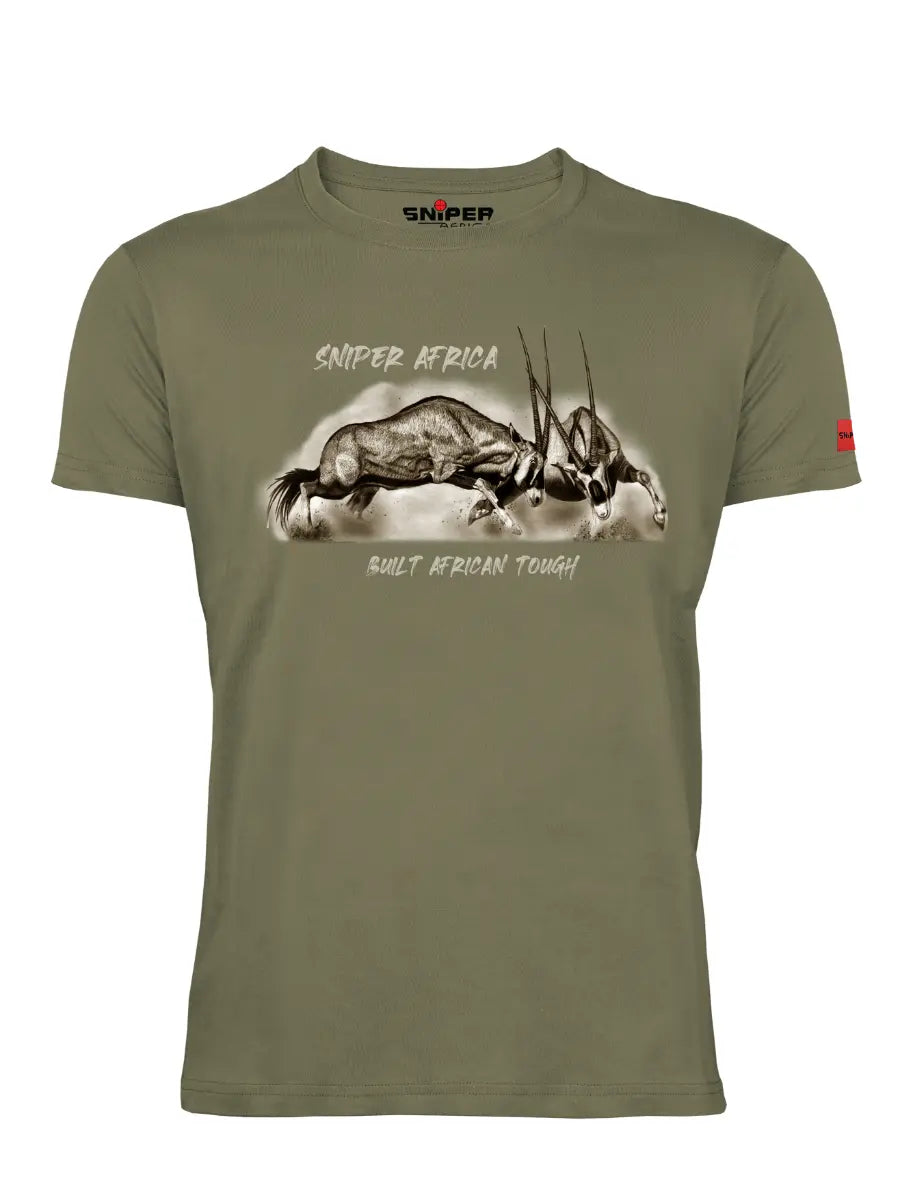 Sniper Kgk Mens Gemsbok T-Shirt Khaki