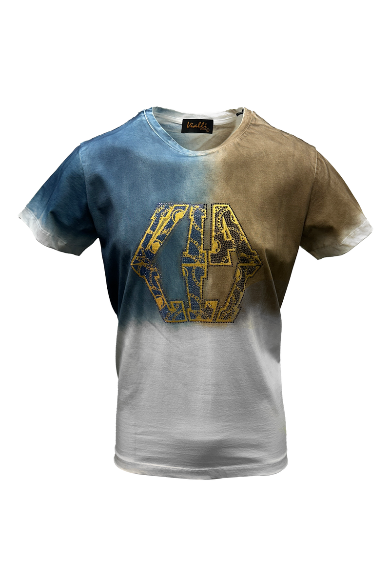 Vialli Vj25Wt59 Multi Kanjja T-Shirt White