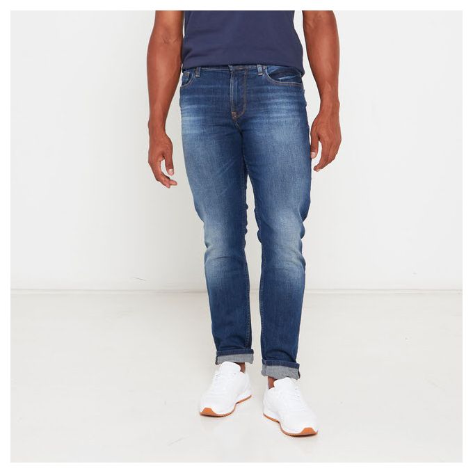 Guess Mens Monty Slim Straight Jeans In Medium Wash