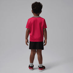 Jordan Boys MJ Sport Jersey Mesh And Short set In Black And Red
