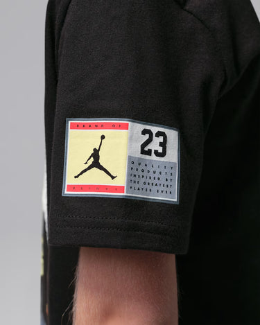 Jordan Boys Boys Dynasty Patch T-shirt In Black