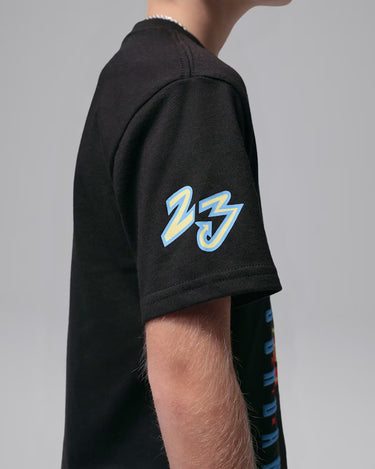 Jordan Boys Boys Dynasty Patch T-shirt In Black
