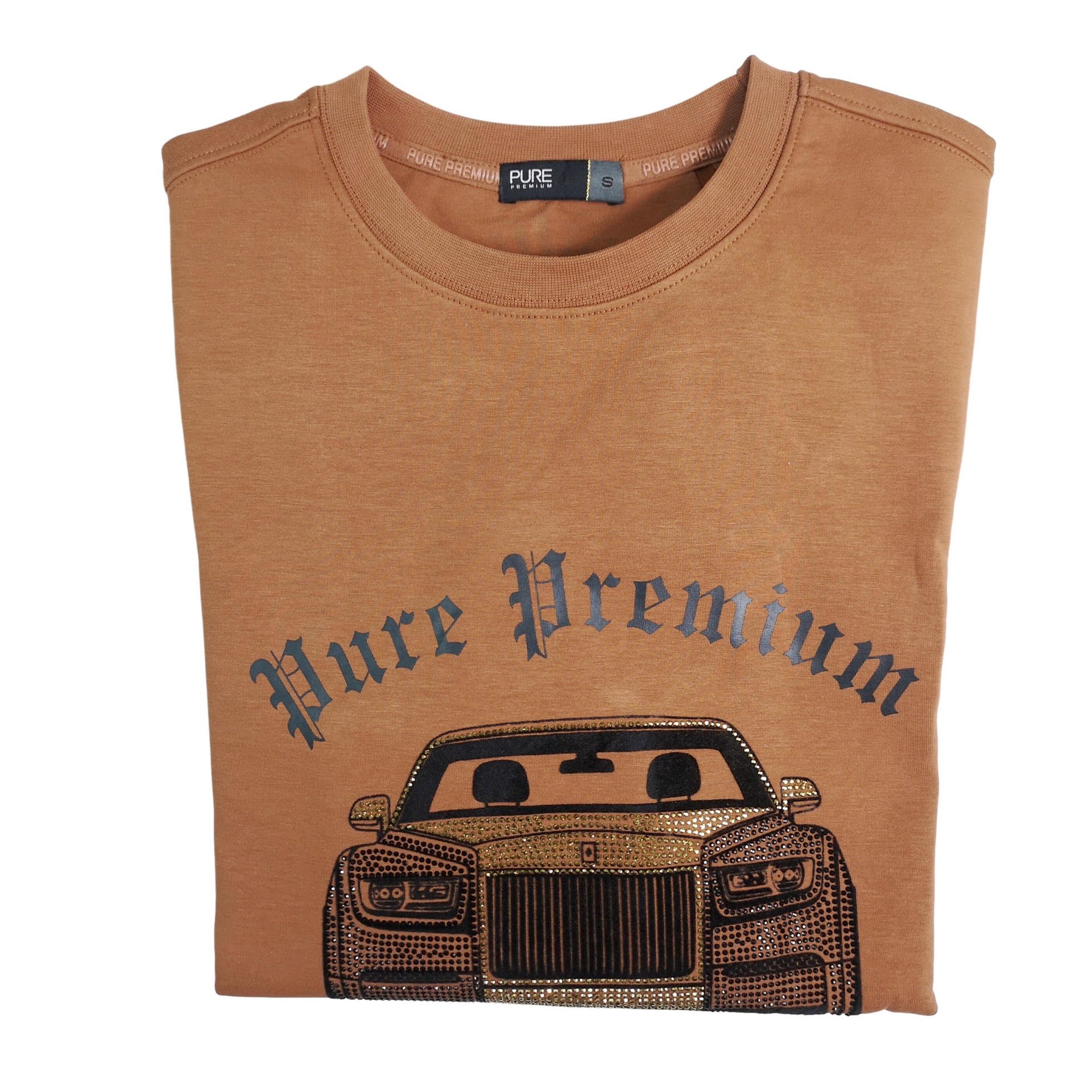 Pure Premium Mens Rico Rust Multi Sweater