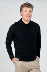 Ben Sherman Black Knit Sportshirt