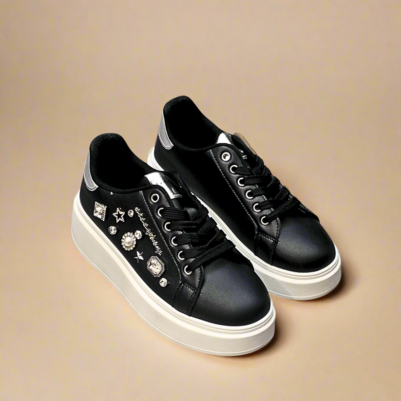 Sissyboy Black Platform Gem sneaker