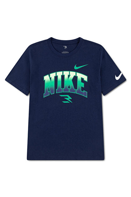 Nike Boys Gradient Collegiate T-Shirt In Navy