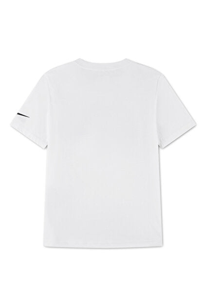 Nike Boys Spliced Swoosh T-Shirt In White