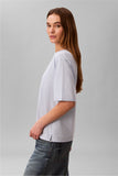 Calvin Klein Womens Seasonal Graphic Oversized T-Shirt In Light Blue