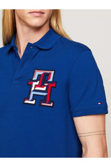 Tommy Hilfiger Mw348420 Mens Bagde Reg Polo Shirt Blue