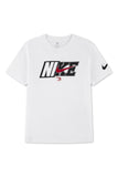 Nike Boys Spliced Swoosh T-Shirt In White