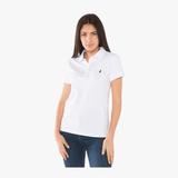 Polo Women's Margot Small Pony Stretch Short Sleeve Golfer In White