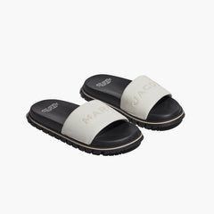 Marc Jacobs Womens The Slides in Black and White