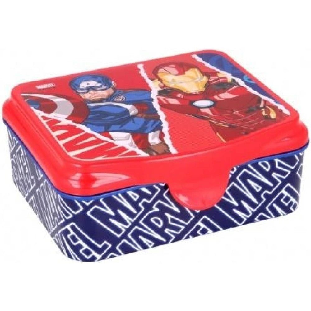 Avengers Sandwich Box In Navy & Red