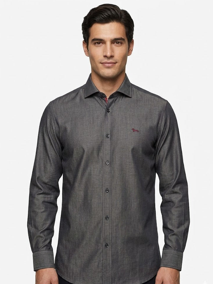 Harmont & Blaine Mens Shirt In Dark Grey