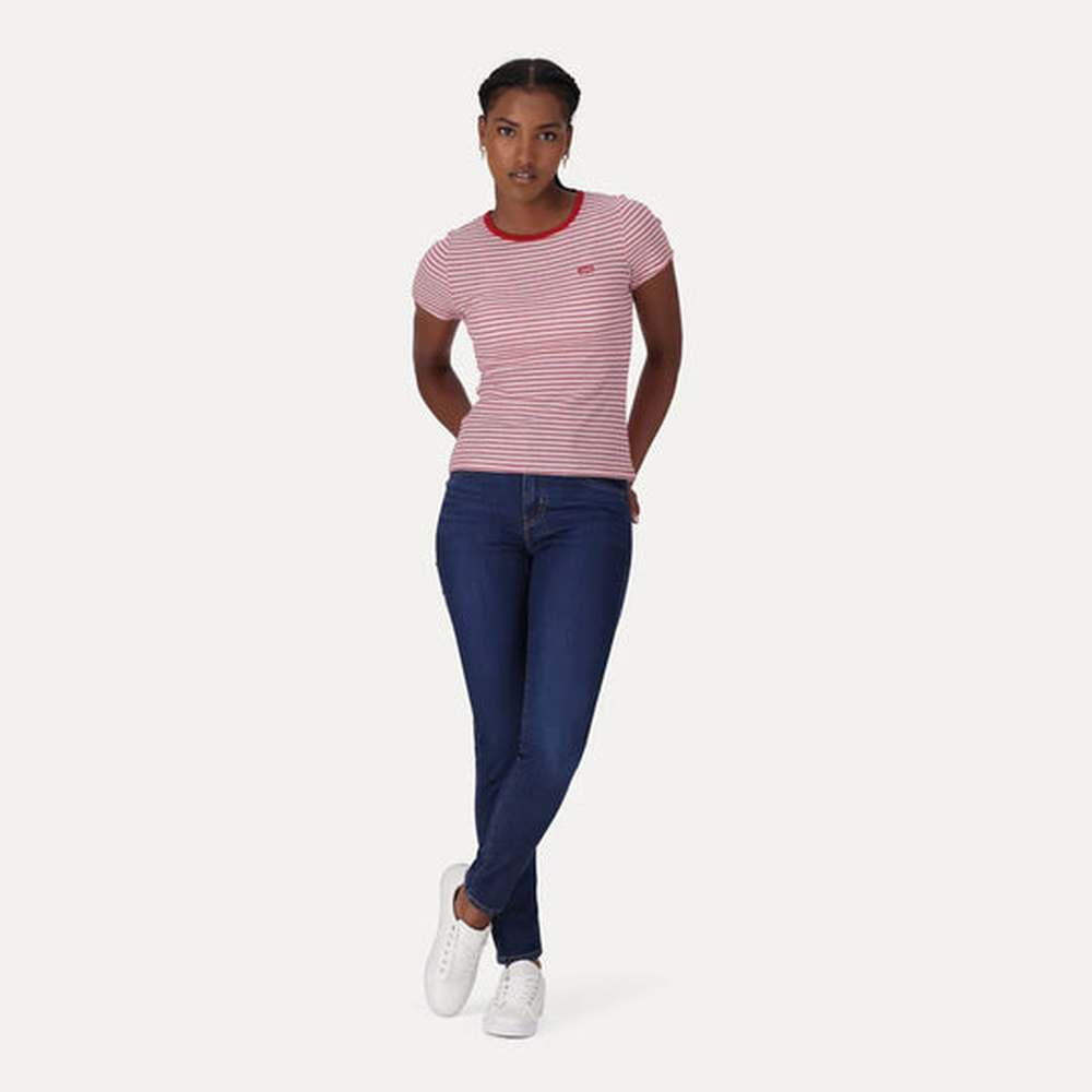 Levis Womens 720 High Rise Super Skinny Jeans In Dark Indigo