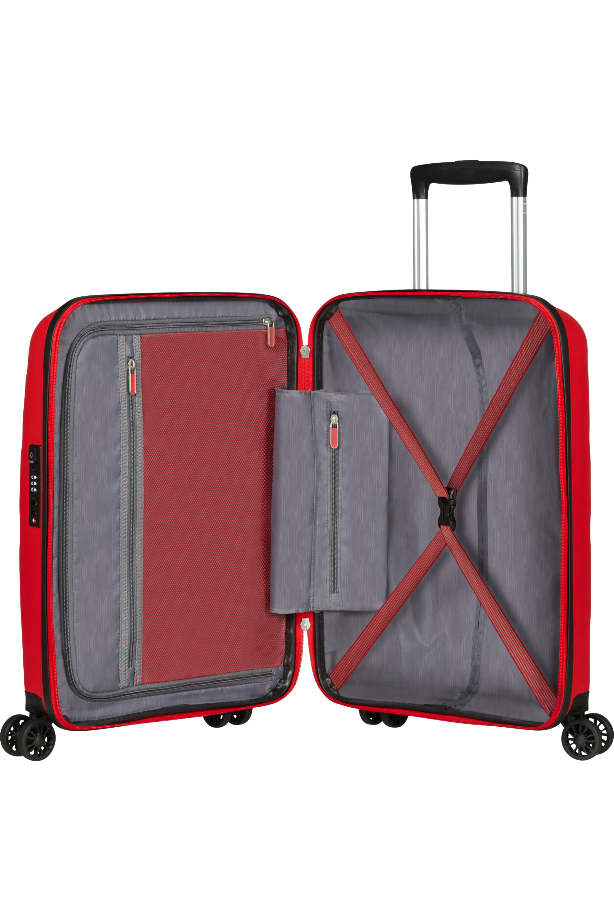American Tourister Bon Air Dlx Spinner Exp In Magma Red