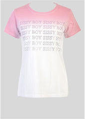 Sissyboy T31228 Ladies Pink & White Tie Dye Top Pink/White