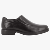 Hush Puppies Mens Pisces Slip On Cow Crust Leather In Black