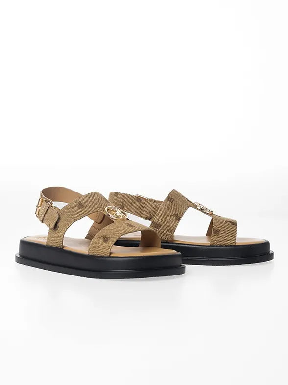 Polo Kids Moulded Trim Sandals In Stone