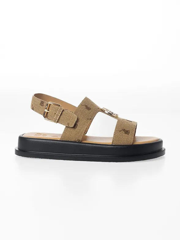 Polo Kids Moulded Trim Sandals In Stone