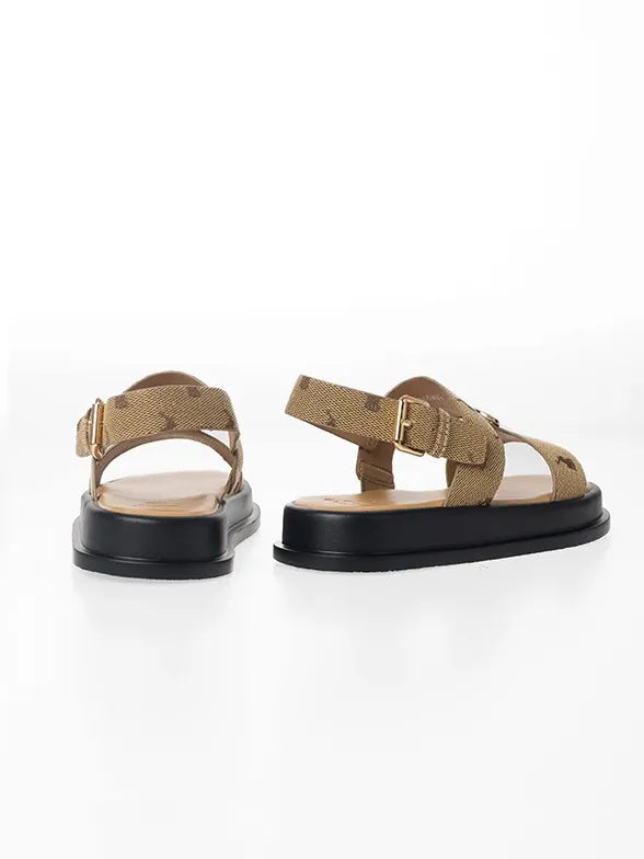 Polo Kids Moulded Trim Sandals In Stone