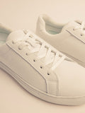 Polo Mens Classic Leather Sneakers In White