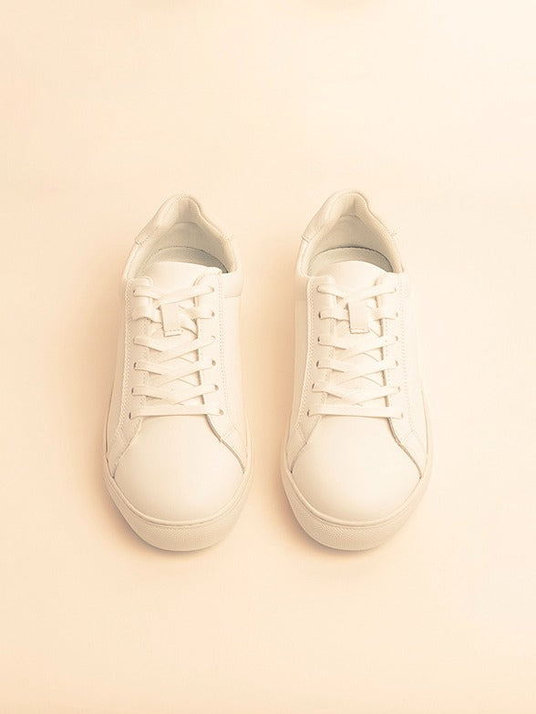 Polo Mens Classic Leather Sneakers In White