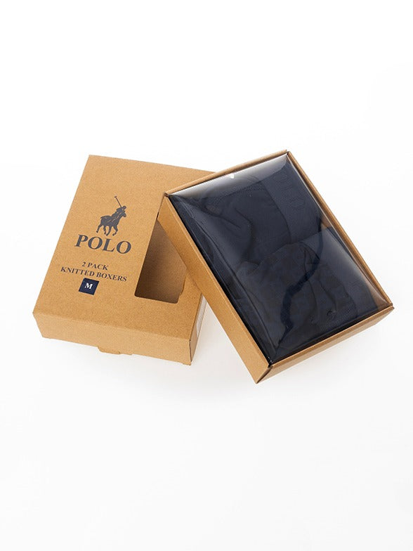 Polo Mens Multi 2 Pack Boxer Navy
