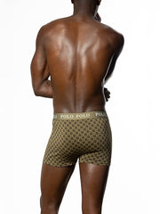 Polo Mens 2 Pack Boxers In Olive