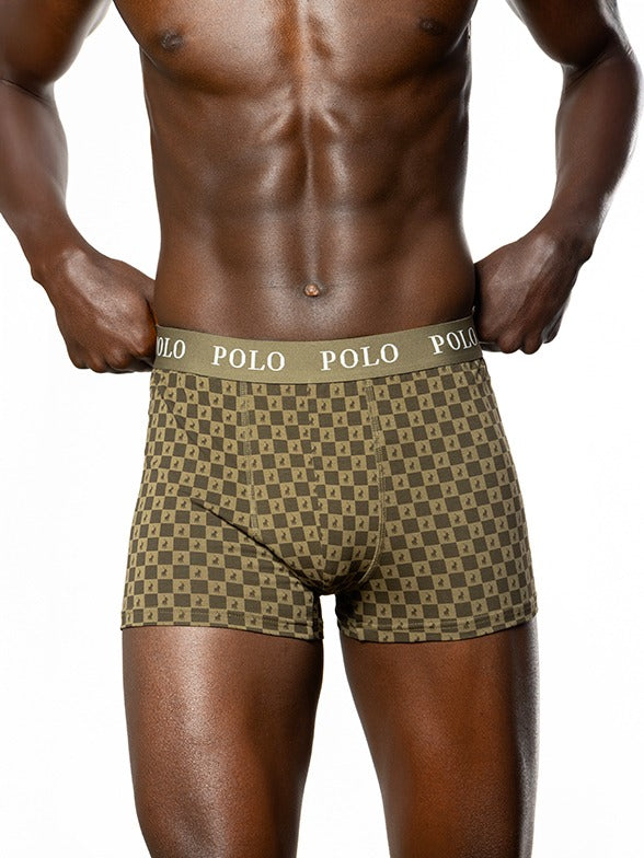 Polo Mens 2 Pack Boxers In Olive