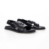 Polo Mens Moulded Leather Trim Sandals In Black